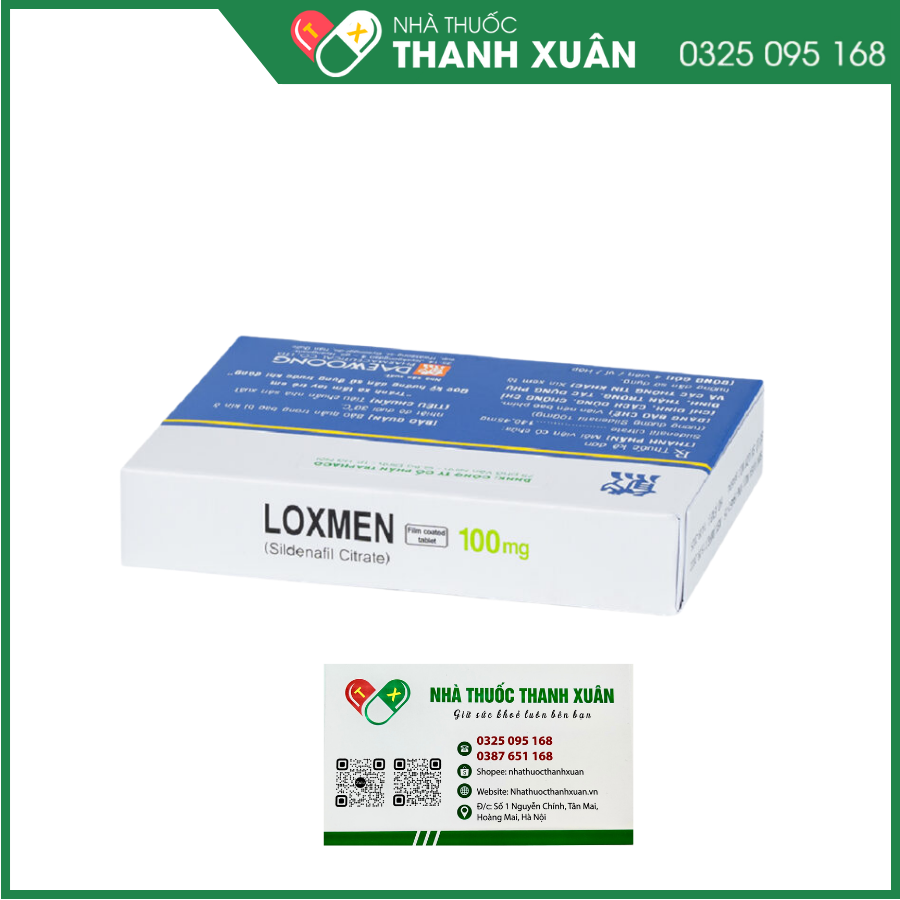 Loxmen 100mg điều trị rối loạn cương dương